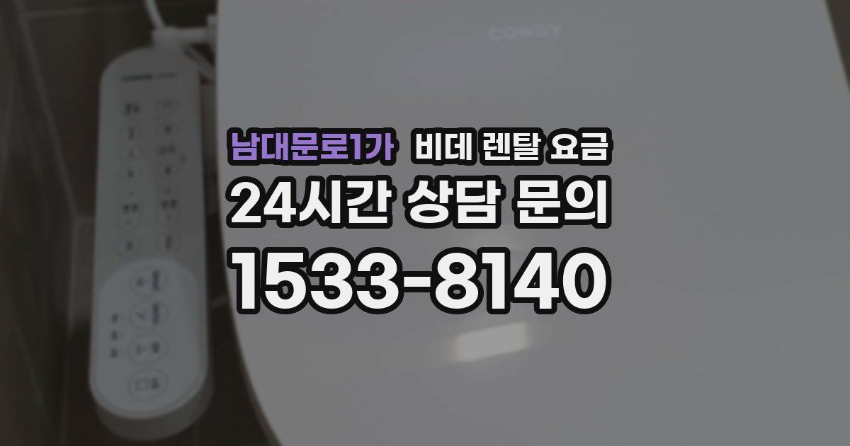 남대문로1가 비데 렌탈 요금