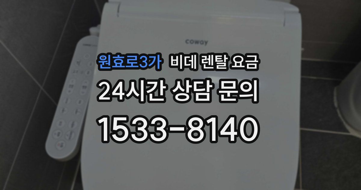 원효로3가 비데 렌탈 요금