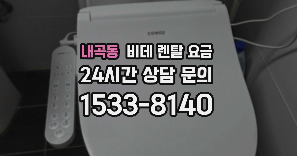 내곡동 비데 렌탈 요금