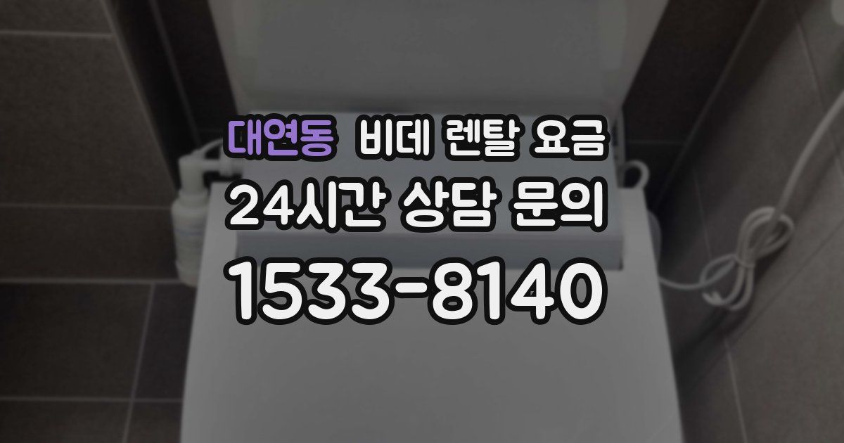 대연동 비데 렌탈 요금