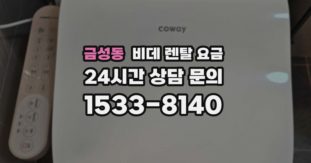 금성동 비데 렌탈 요금