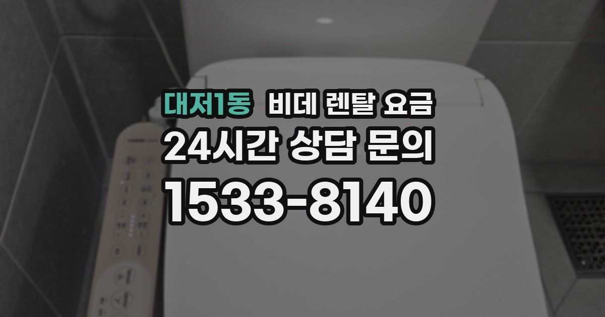 대저1동 비데 렌탈 요금