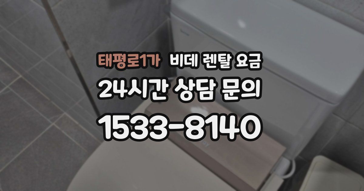 태평로1가 비데 렌탈 요금