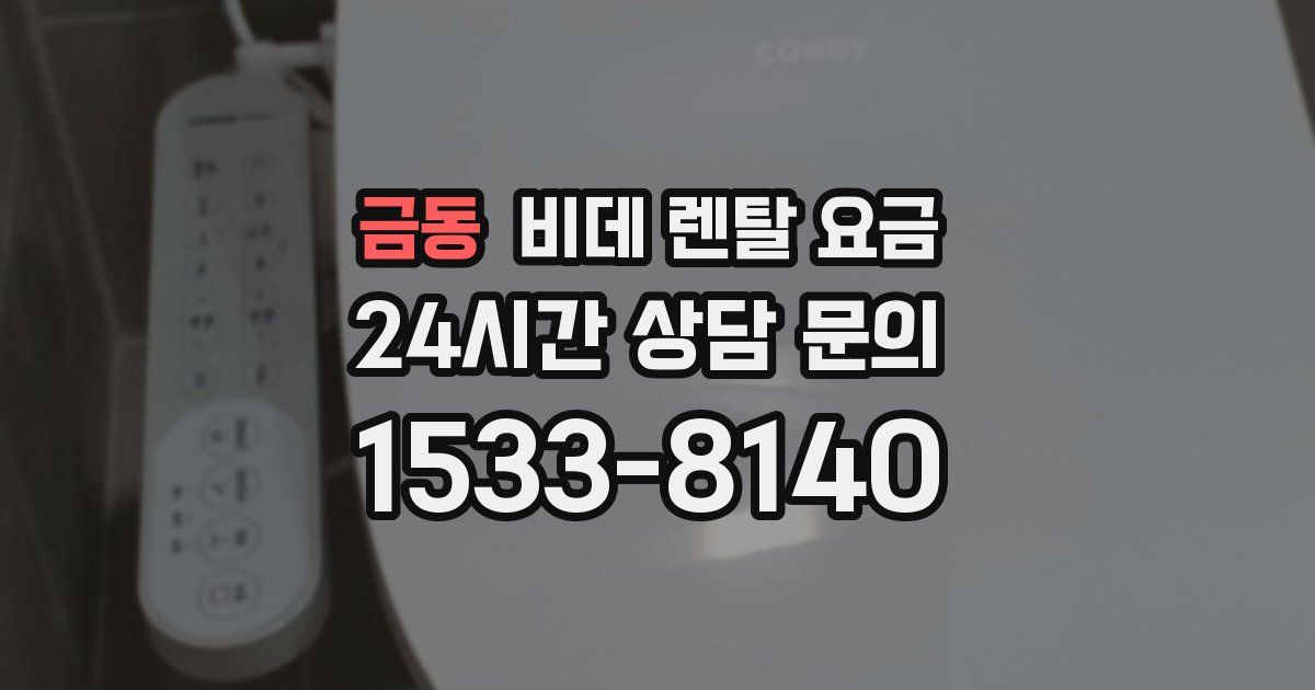금동 비데 렌탈 요금