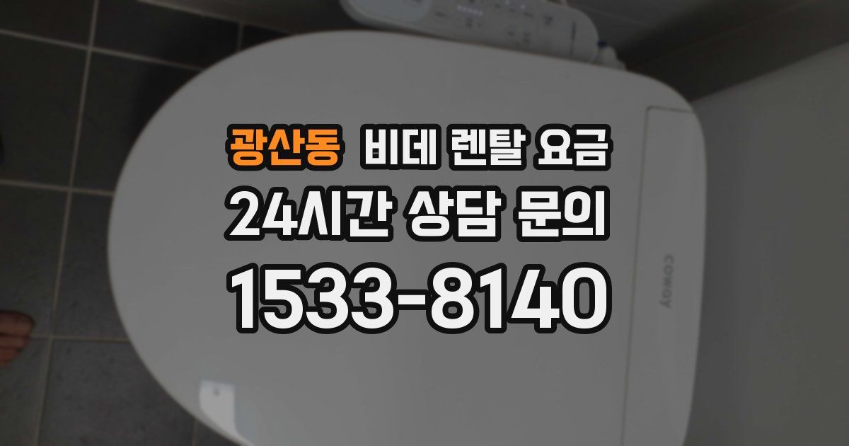 광산동 비데 렌탈 요금