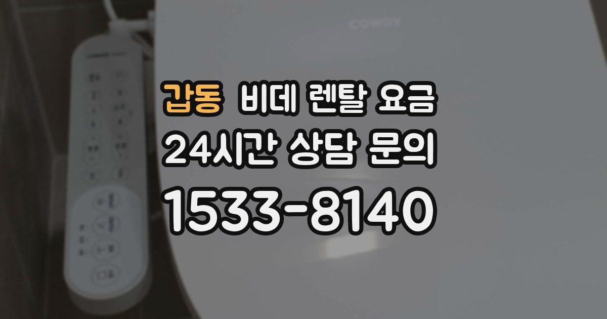 갑동 비데 렌탈 요금