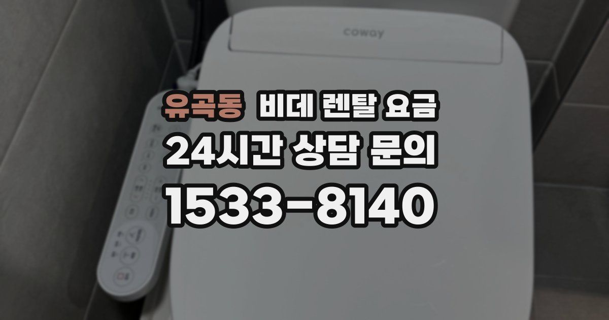 유곡동 비데 렌탈 요금