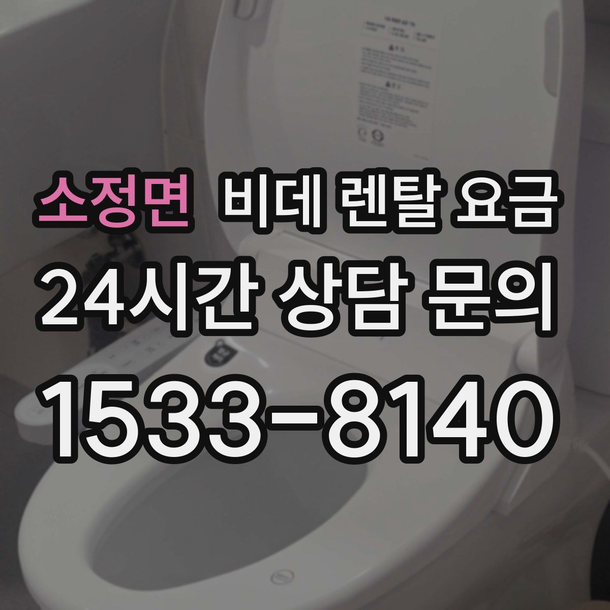 소정면 비데 렌탈 요금