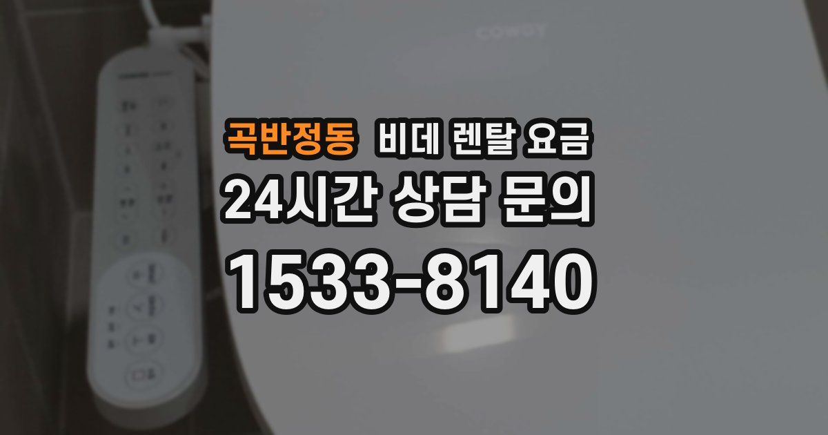 곡반정동 비데 렌탈 요금