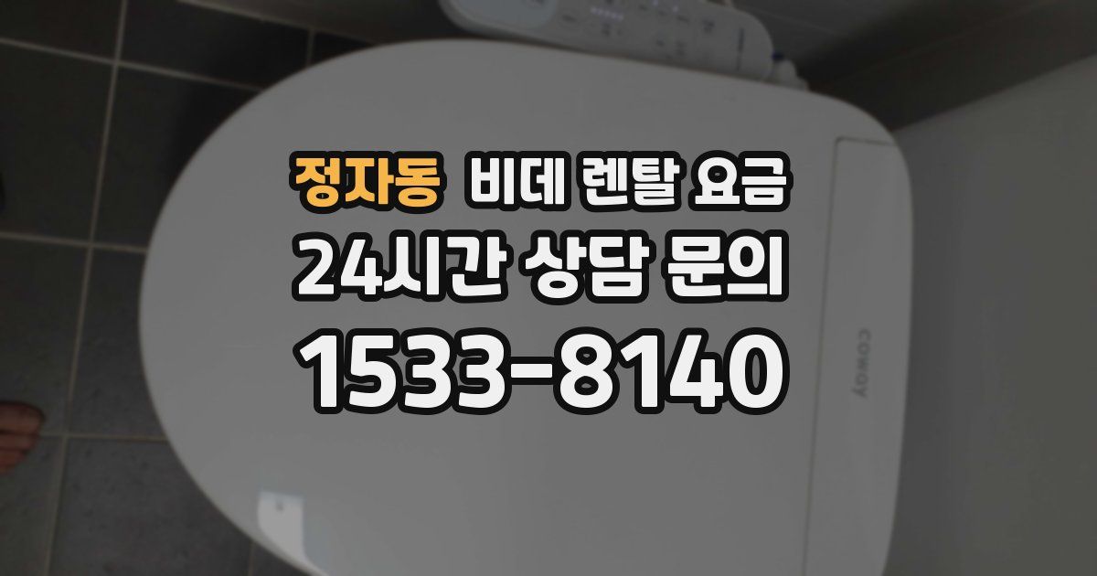 정자동 비데 렌탈 요금
