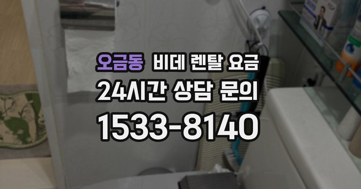 오금동 비데 렌탈 요금