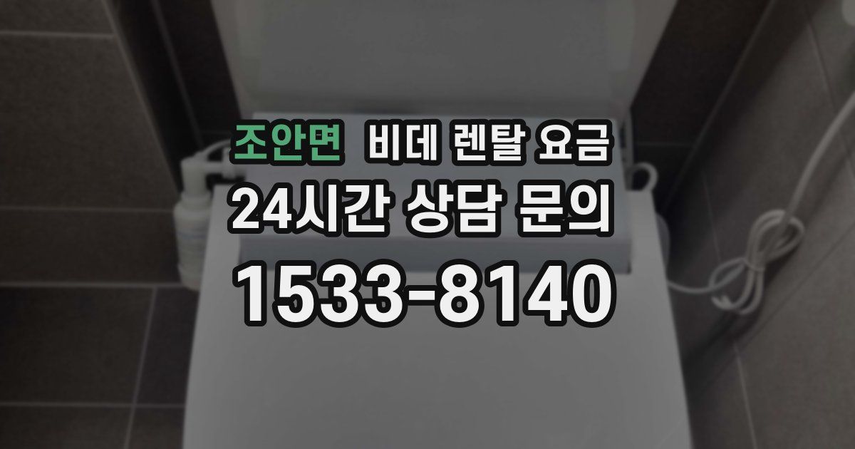 조안면 비데 렌탈 요금