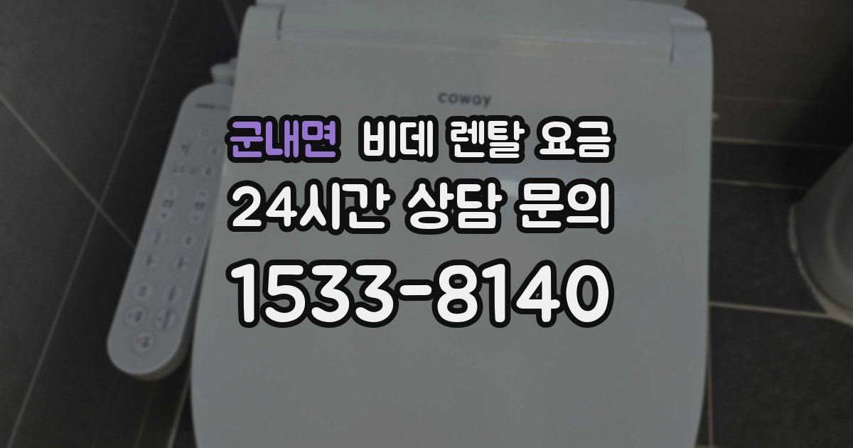 군내면 비데 렌탈 요금