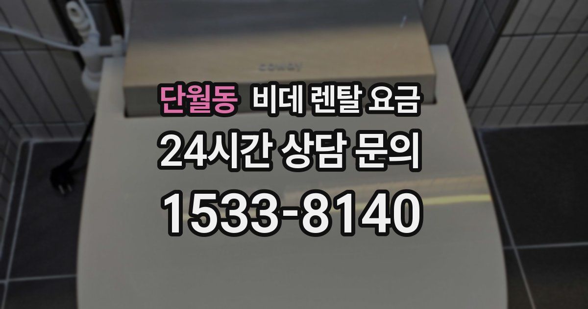 단월동 비데 렌탈 요금