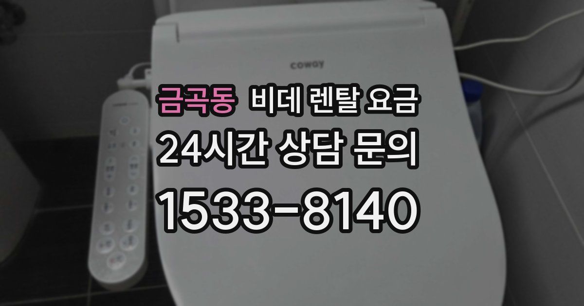 금곡동 비데 렌탈 요금