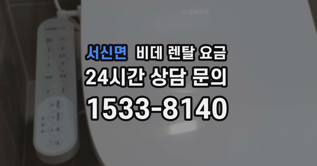 서신면 비데 렌탈 요금