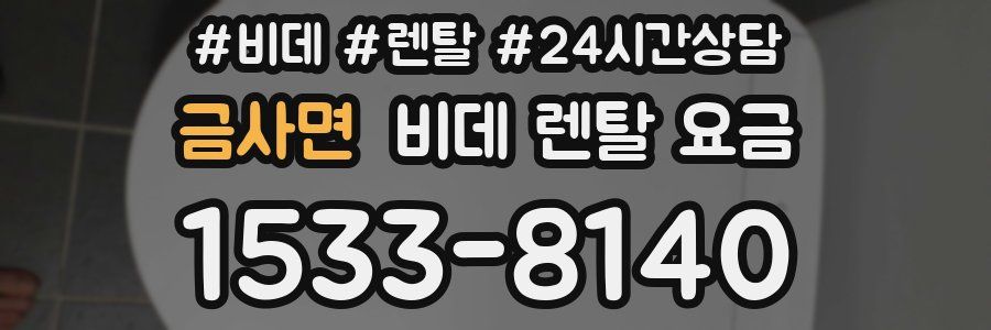 금사면 비데 렌탈 요금