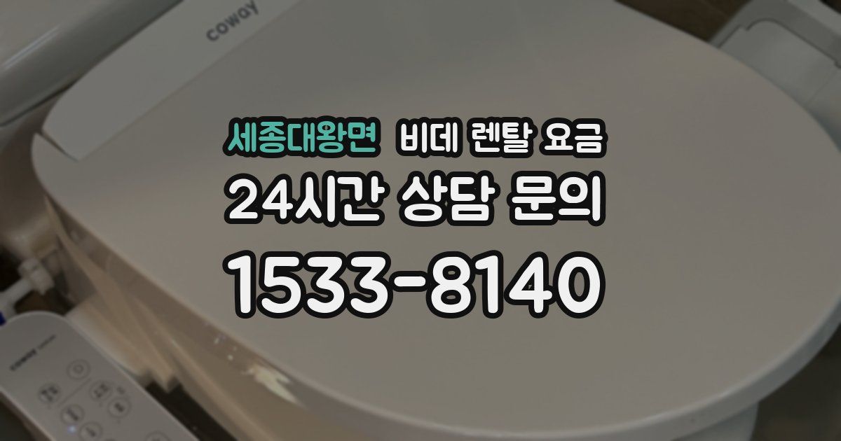 세종대왕면 비데 렌탈 요금