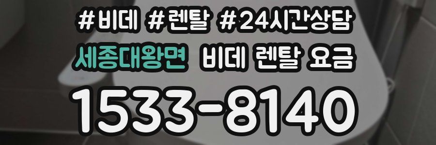 세종대왕면 비데 렌탈 요금