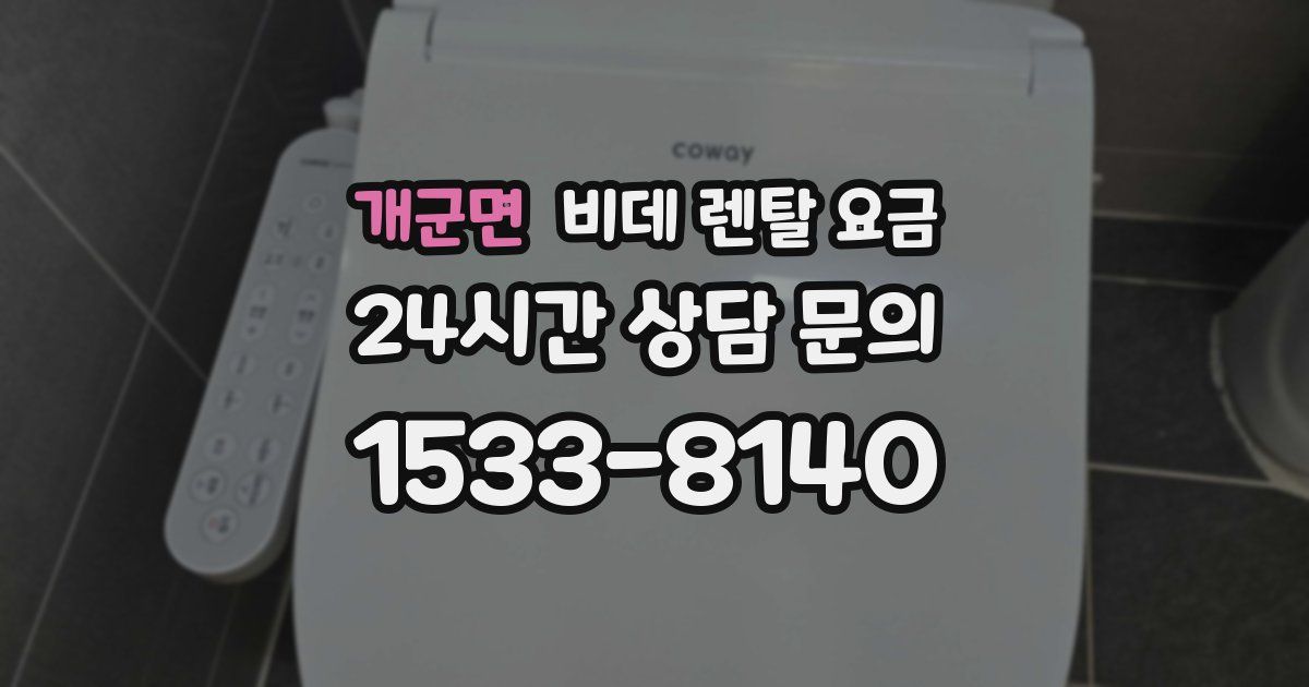 개군면 비데 렌탈 요금