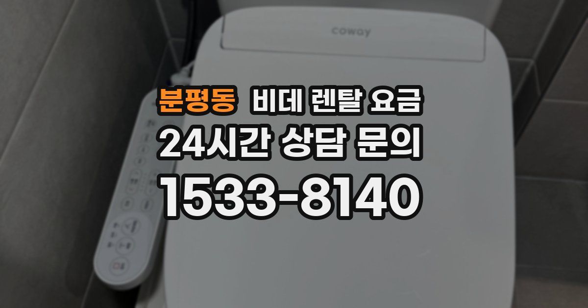 분평동 비데 렌탈 요금