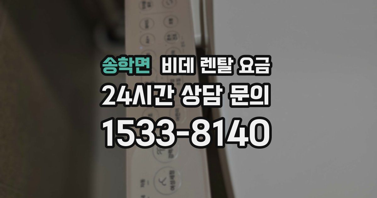 송학면 비데 렌탈 요금