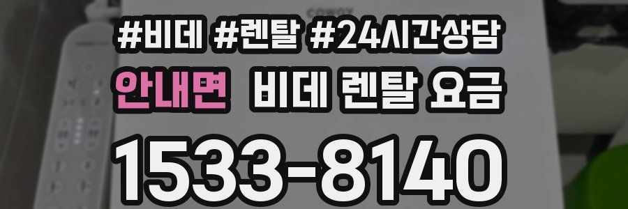 안내면 비데 렌탈 요금