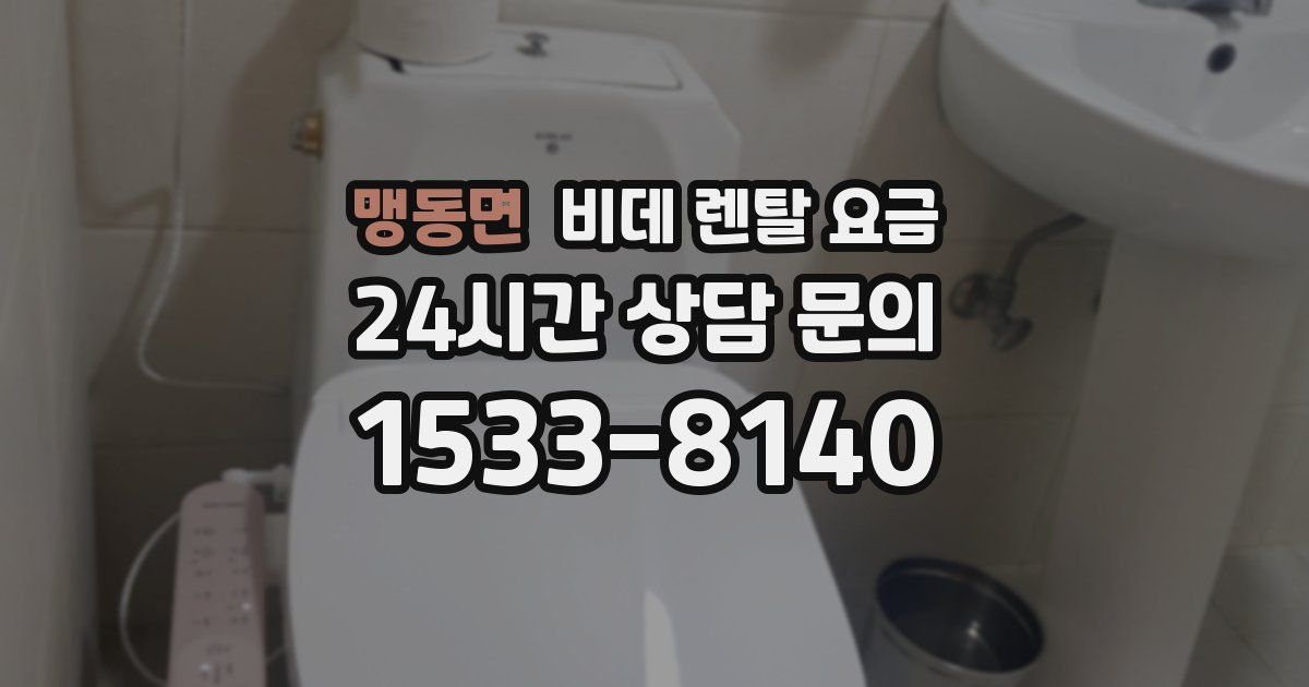 맹동면 비데 렌탈 요금