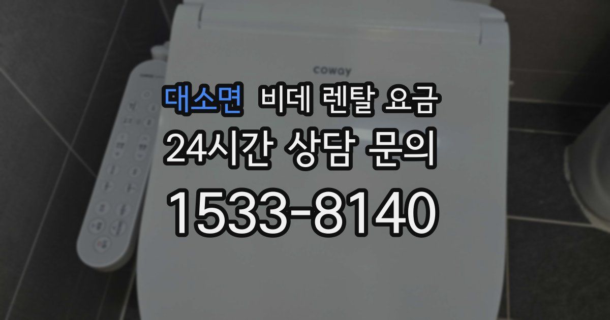 대소면 비데 렌탈 요금