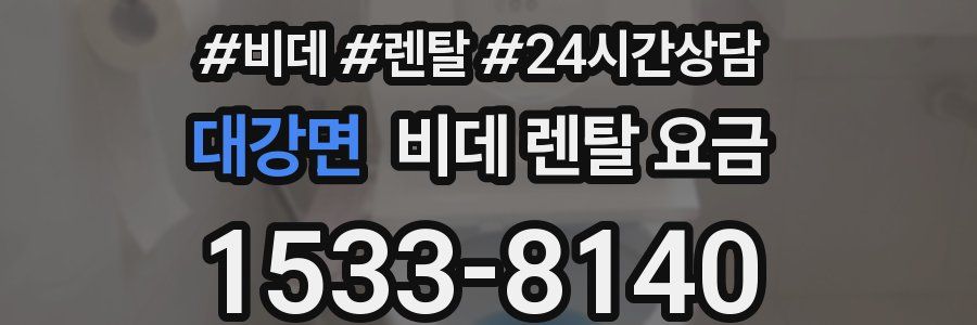 대강면 비데 렌탈 요금