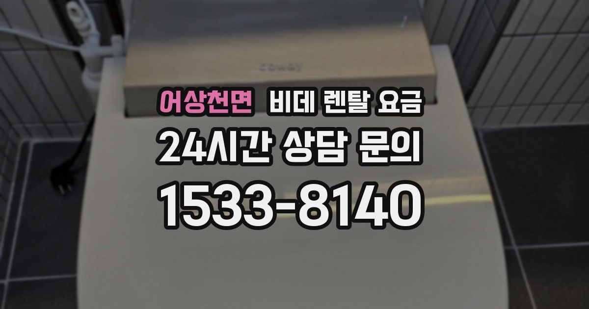 어상천면 비데 렌탈 요금