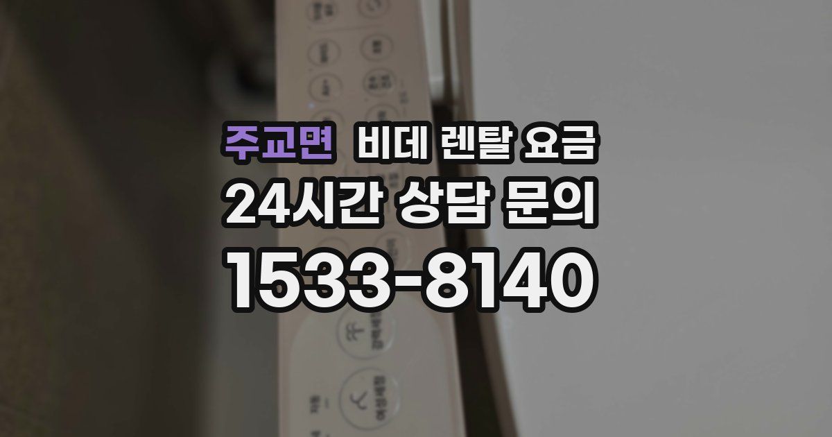 주교면 비데 렌탈 요금