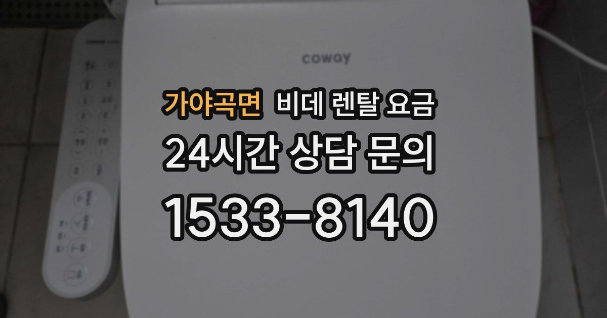 가야곡면 비데 렌탈 요금