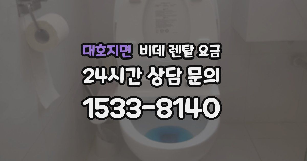 대호지면 비데 렌탈 요금