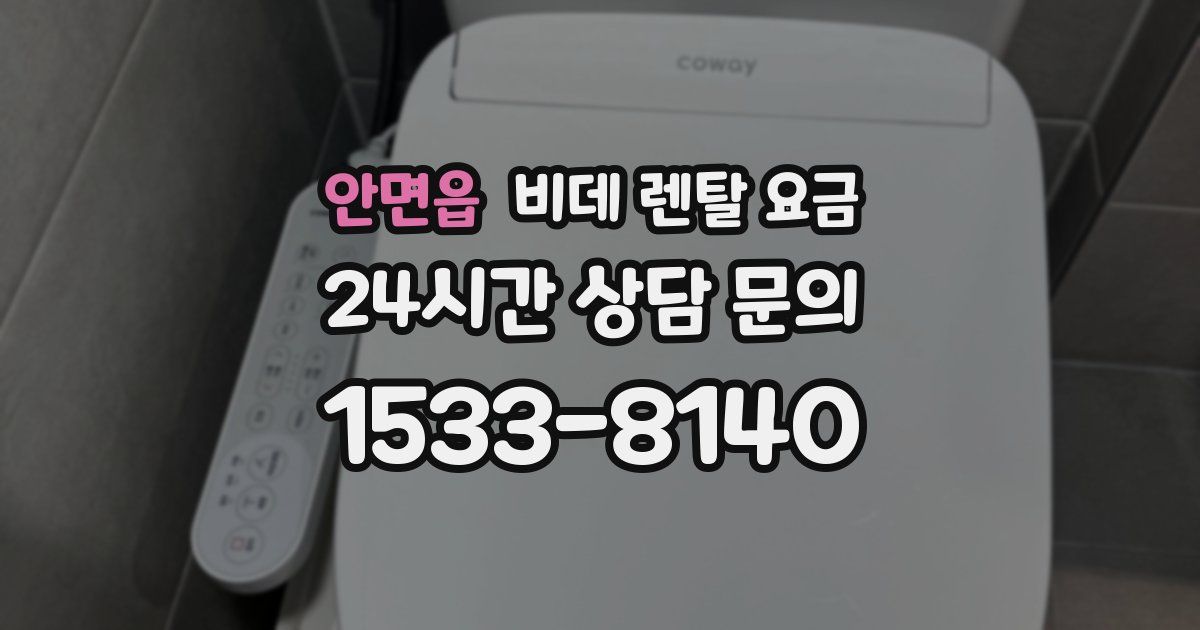 안면읍 비데 렌탈 요금