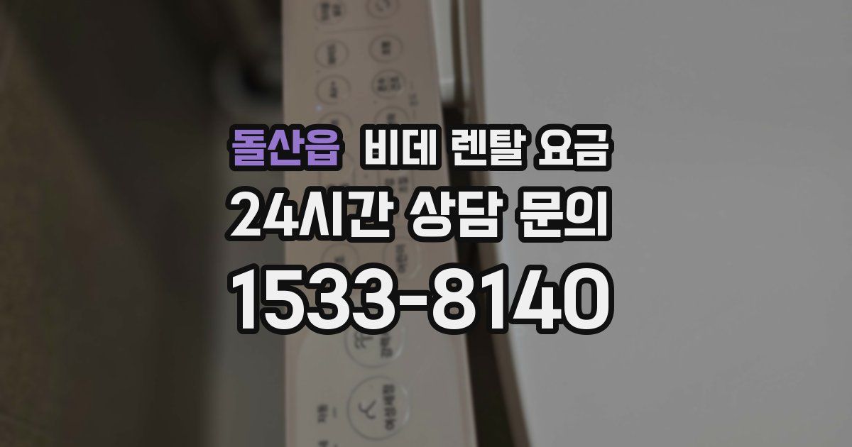 돌산읍 비데 렌탈 요금