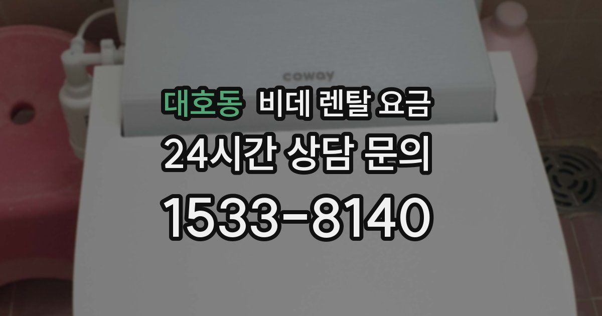 대호동 비데 렌탈 요금