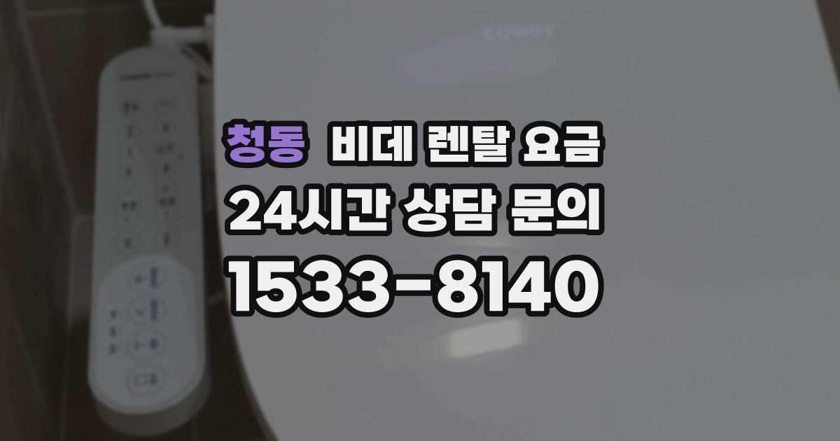 청동 비데 렌탈 요금