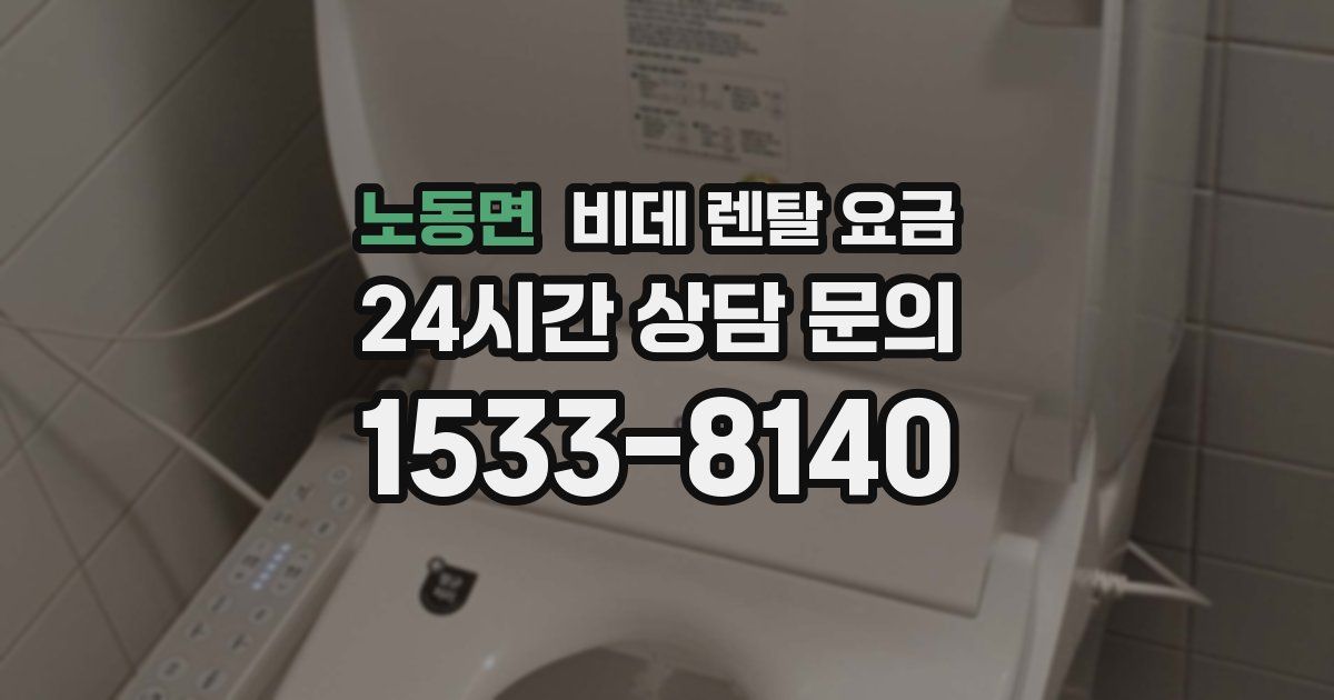노동면 비데 렌탈 요금