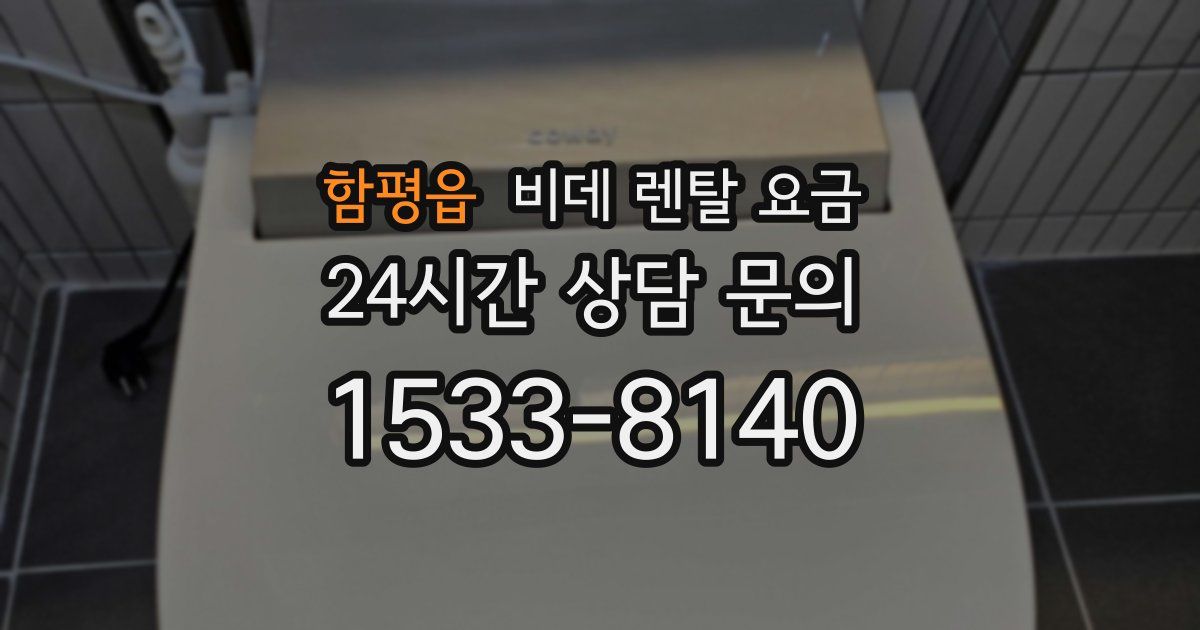함평읍 비데 렌탈 요금
