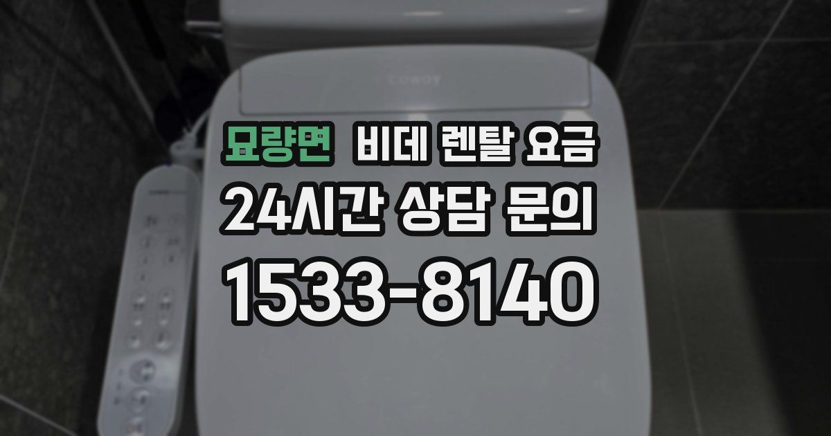 묘량면 비데 렌탈 요금