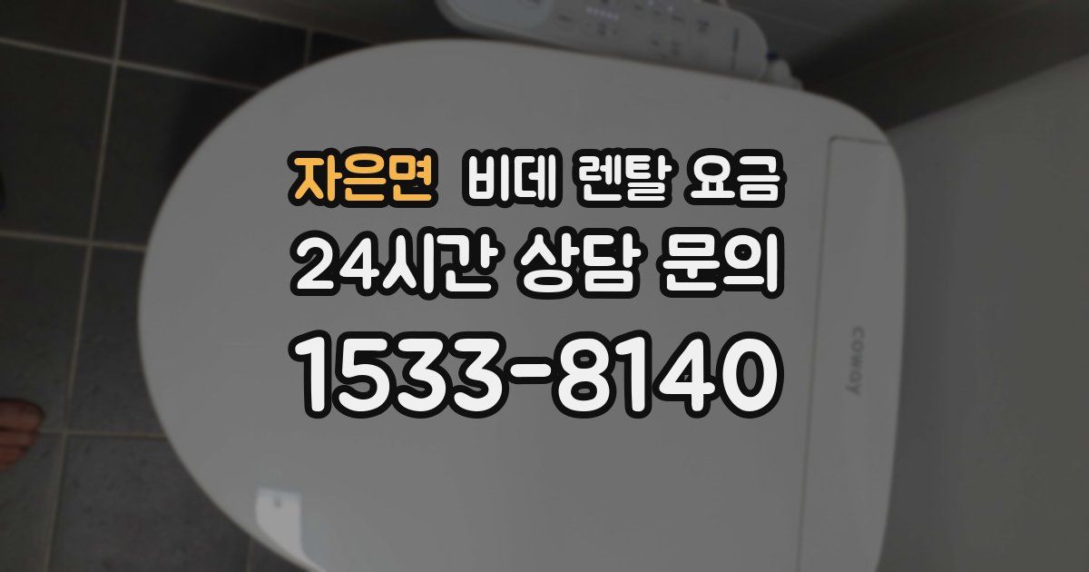 자은면 비데 렌탈 요금