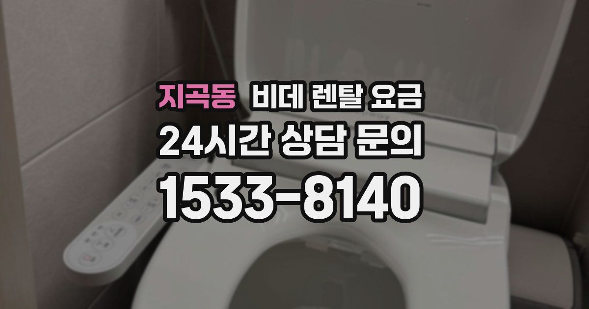 지곡동 비데 렌탈 요금