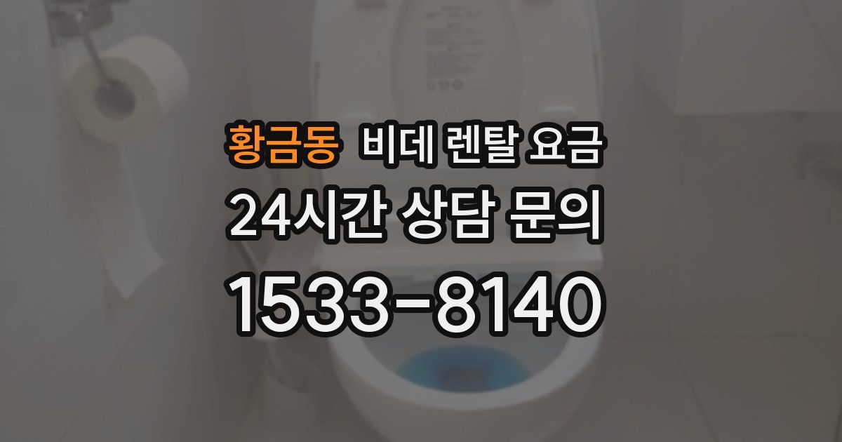 황금동 비데 렌탈 요금
