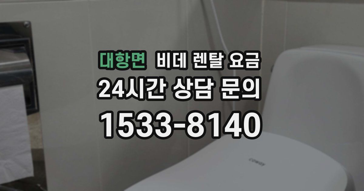 대항면 비데 렌탈 요금