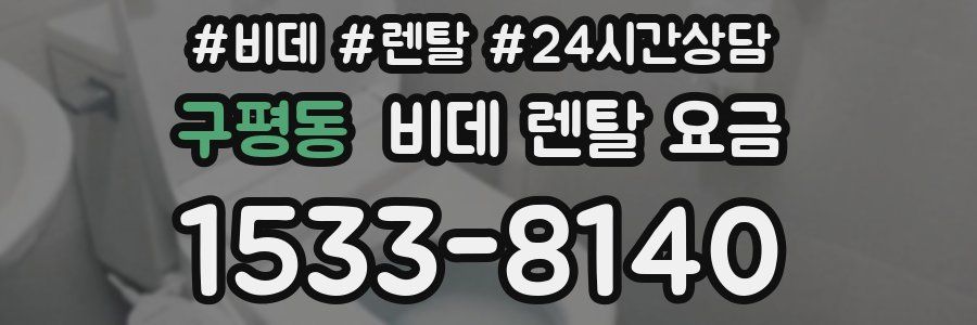 구평동 비데 렌탈 요금