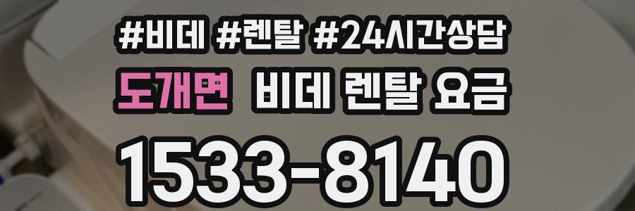 도개면 비데 렌탈 요금