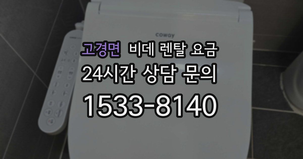 고경면 비데 렌탈 요금