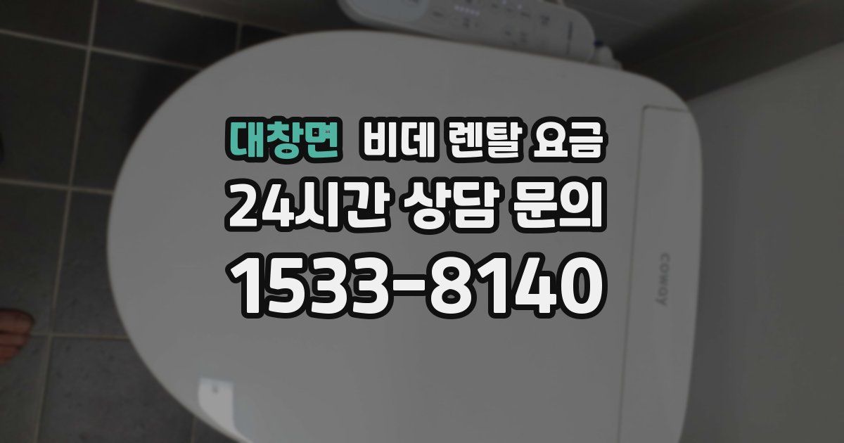 대창면 비데 렌탈 요금