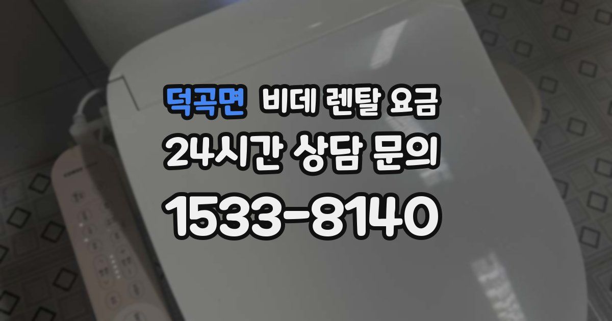 덕곡면 비데 렌탈 요금
